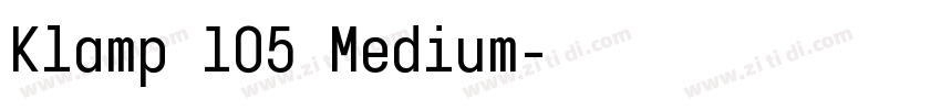 Klamp 105 Medium字体转换